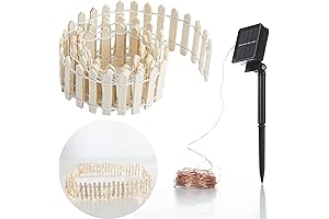 Mini Fence and Solar Fairy Lights Adorn Your Garden