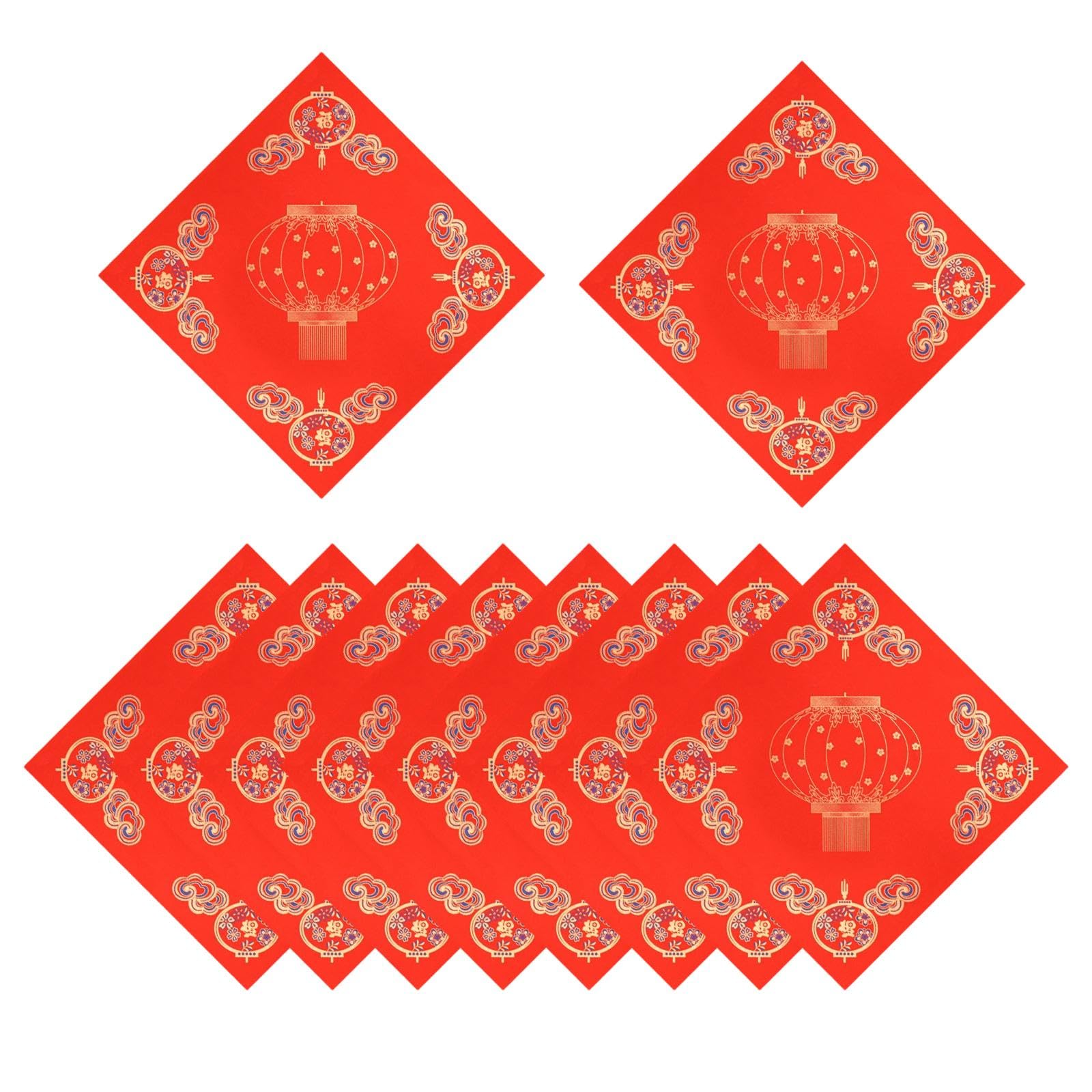 Enakshi Chinese Red Xuan Doufang Paper Traditional Square Calligraphy Red Rice Paper 10pcs 45cm|Home & Garden|Greeting Cards & Party Supply|Party Supplies|Party Decorations-image-5