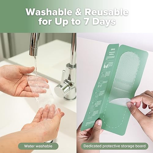 Miniatura 7 de haakaa Tiras de silicona para cicatrices de sección C, hojas de silicona para cicatrices de cesárea y queloides, parches reutilizables de silicona