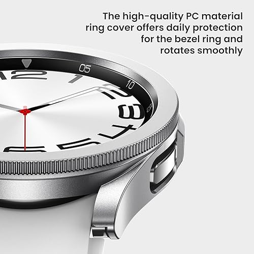 Miniatura 5 de Goton Paquete de 2+2+3 Funda 3 en 1 para Samsung Galaxy Watch 6 Classic de 1.772 pulgadas y protector de pantalla, paquete de 3 protectores de