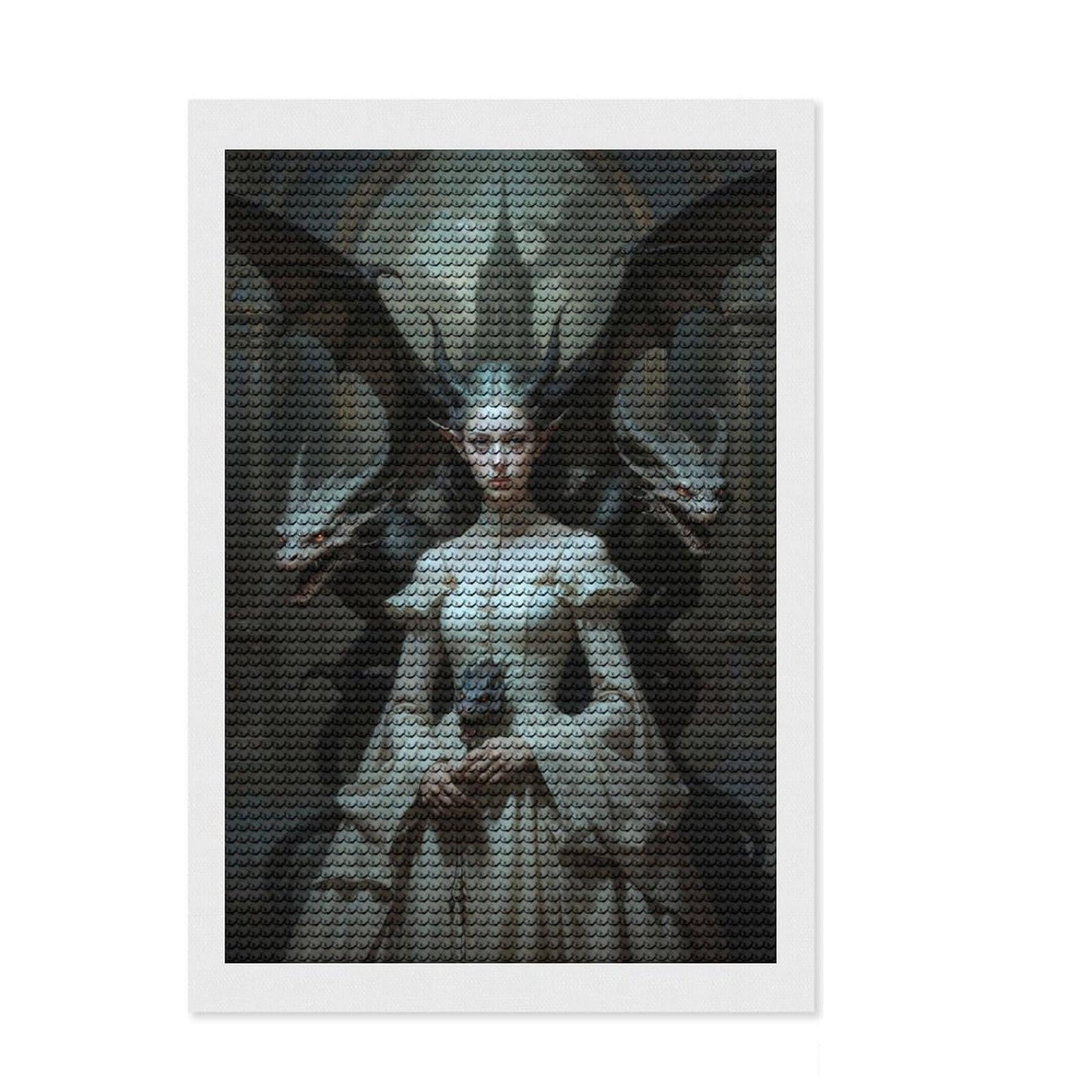 Junmoney The Queen of Dragon Castle Diamond Art Kit 8"x12", Christmas Gift, for Beginners, Easy Handmade Project, Bedroom Decor, Stress Relief Craft