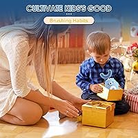 Vista 7 de GASLIKE Cepillo de dientes eléctrico para niños, cepillo de dientes automático ultrasónico en forma de U con 2 cabezales de cepillo, seis modos