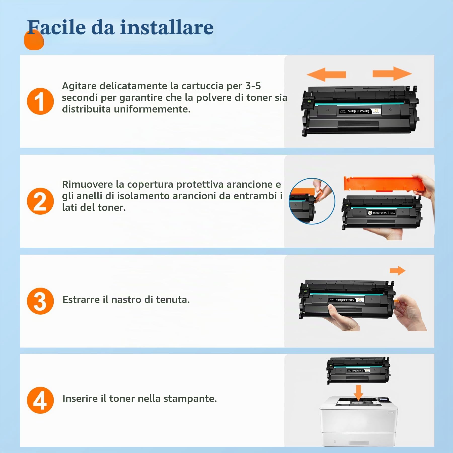 CF259X Compatibile per HP 59X 59A Toner CF259X CF259A M404dn M428fdw | Compatibile per HP Laserjet Pro M404dn MFP M428fdw M428dw M404dw M404n M406 M430 10.000 pagine, con Chip
