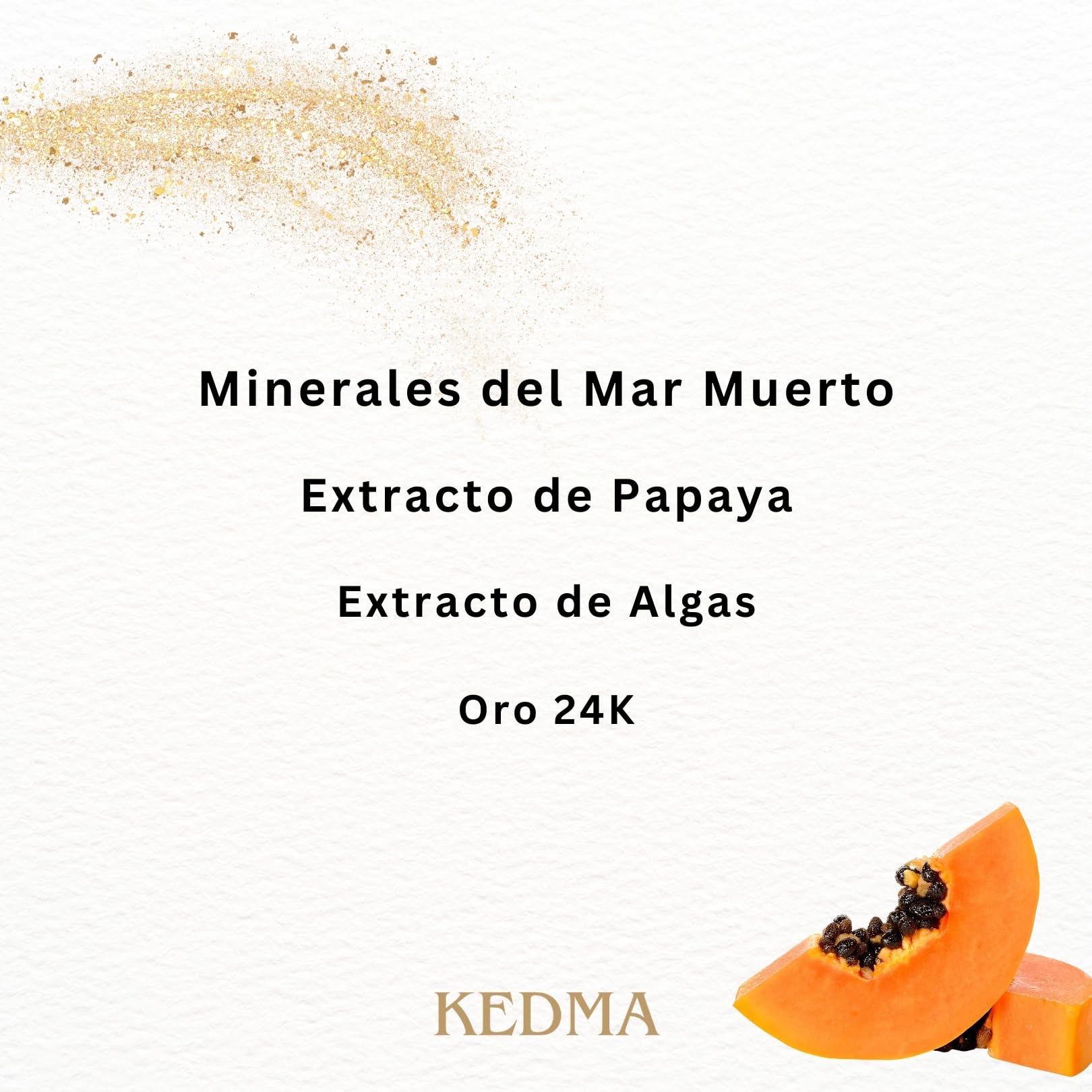 Kedma - Peeling Facial con Oro 24K y Minerales del Mar Muerto - Exfoliante e Iluminador - 40ml