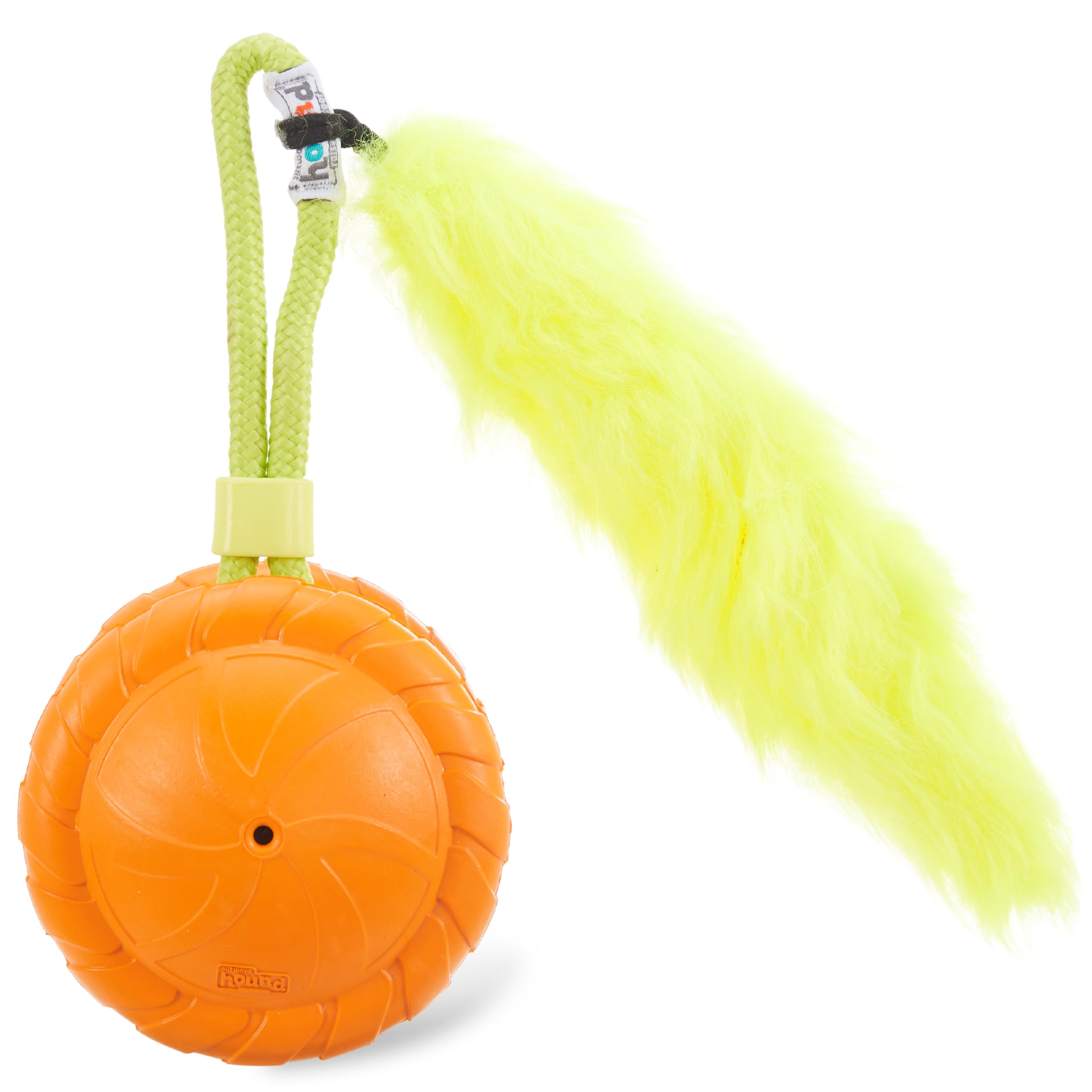 Tail Spinner Squeaky Dog Chase Toy with Furry Tail