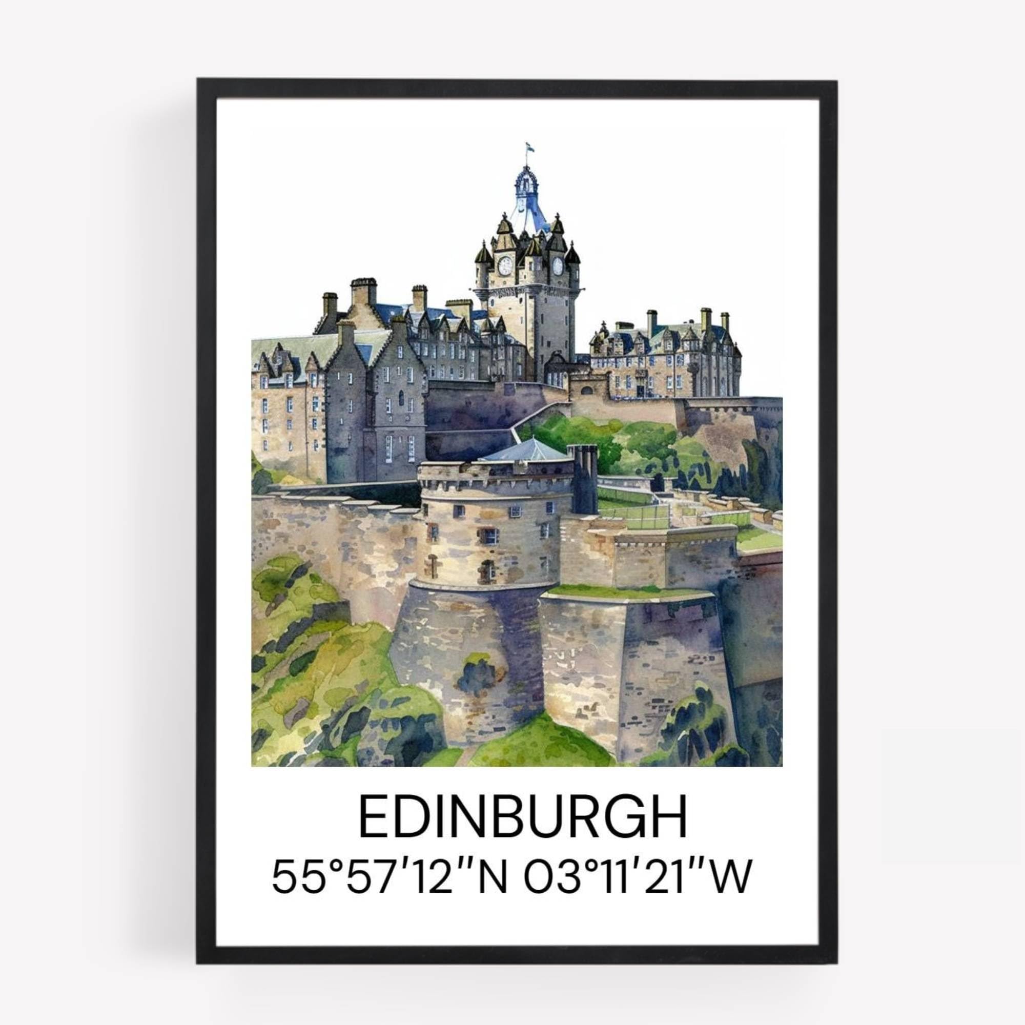 gfc edinburgh Cityscape Skyline Map Print Picture Poster Gift A4 UNFRAMED 2 wall art Home decor Decorating