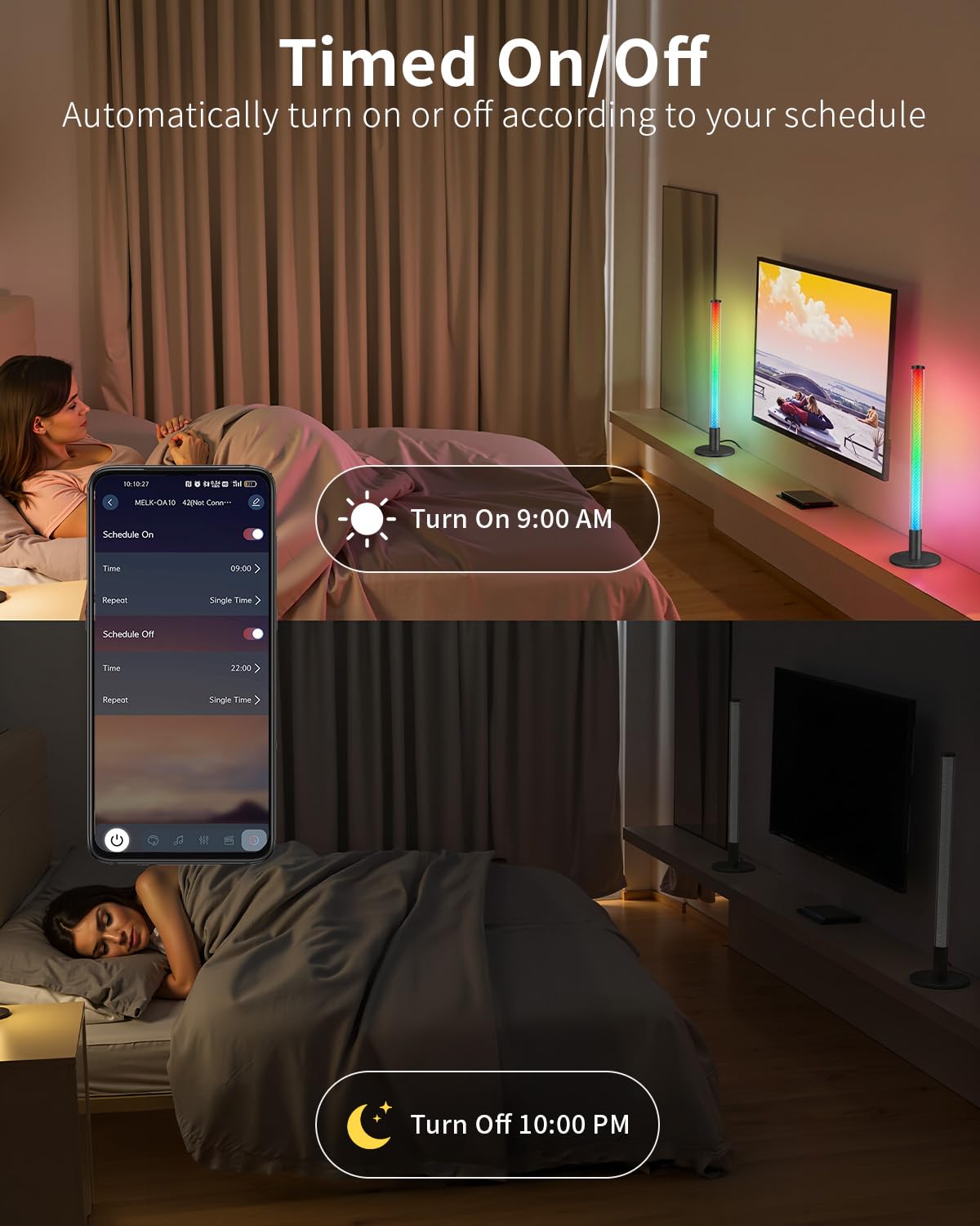 RGB Light Bars - Music Syncing & App Control -6 RGB Light Bars - Music Syncing & App Control -6