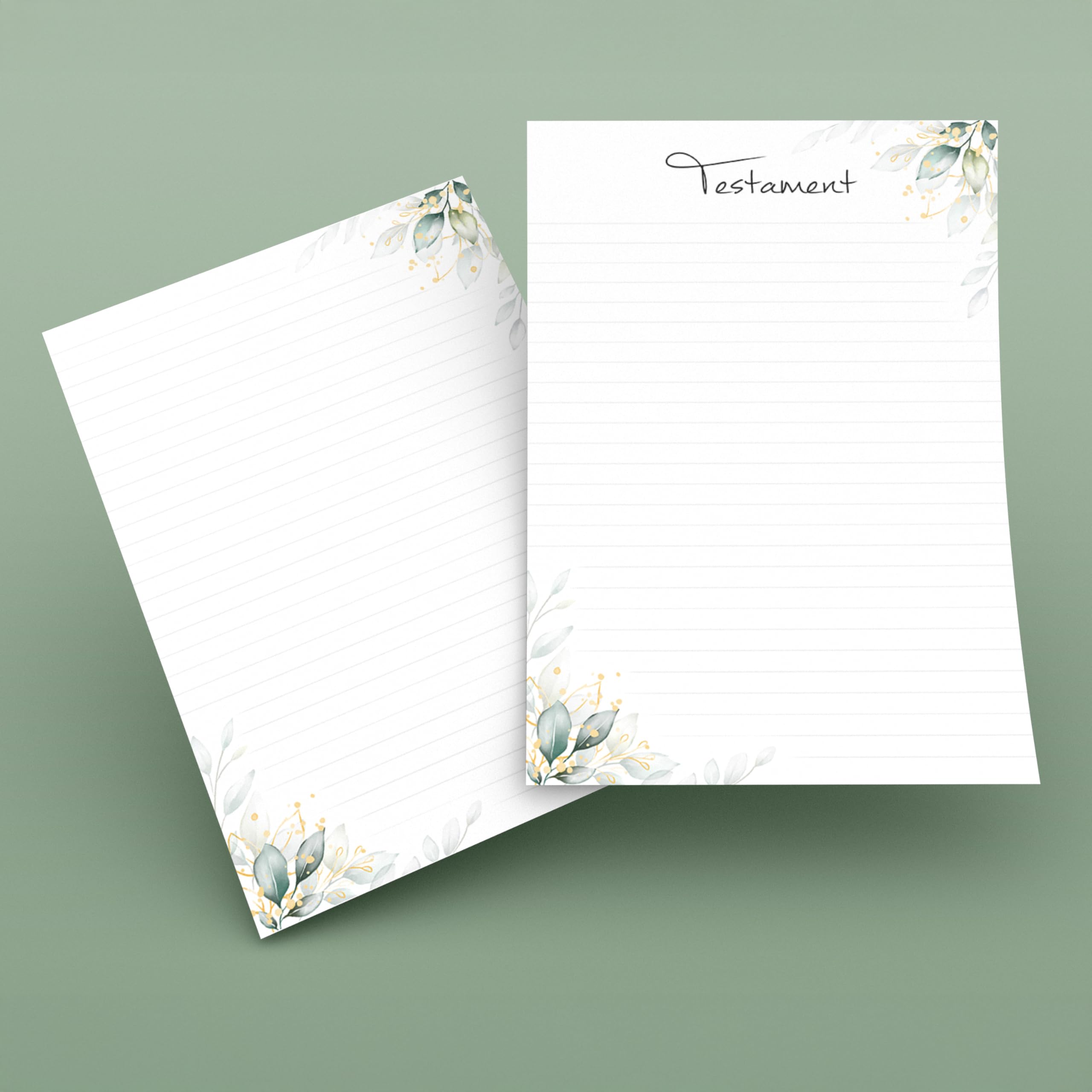 Testamentpapier A4 23 Blatt - Vorlage Für Letztwillige Verfügungen & Nachlass