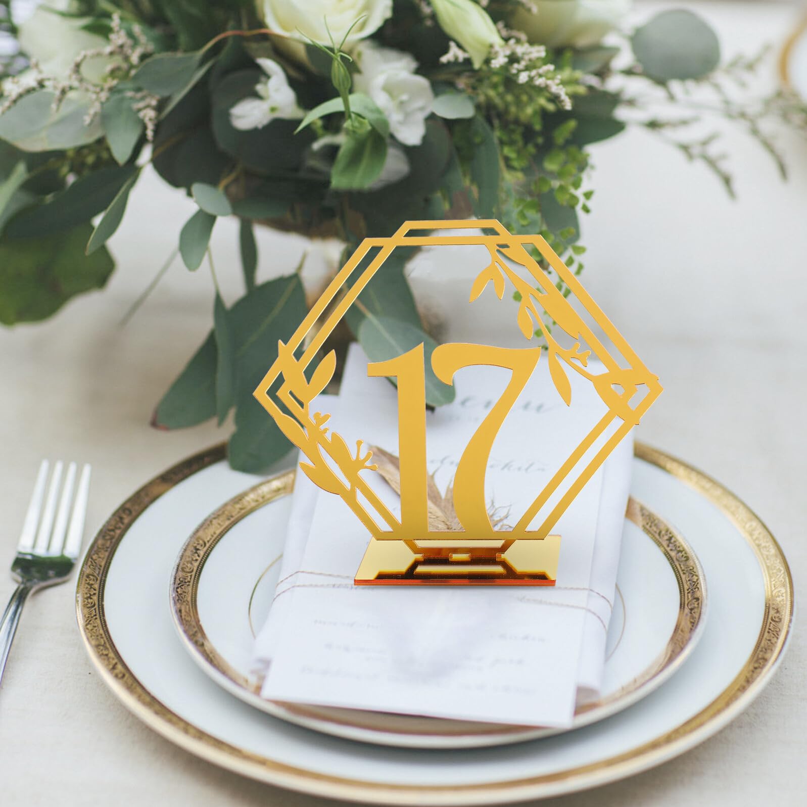 ULTECHNOVO 20 Stück Teiliges Tischnummern Doppelseitig Goldfarben Runde Tischschilder für Hochzeit Restaurant Catering Sitzordnung Geeignet für Feiern und Events