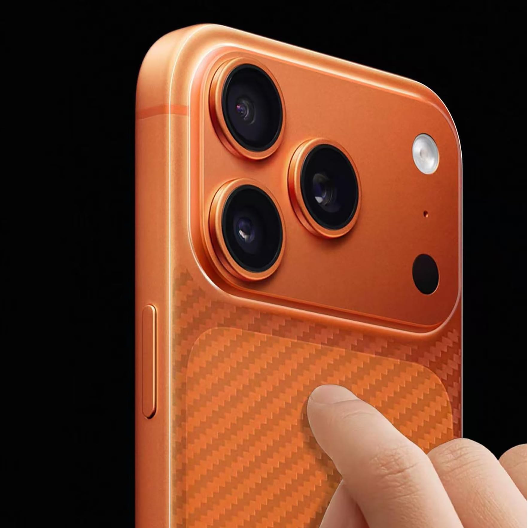Dla iPhone 17 Pro Max tylna osłona ekranu 3D włókno węglowe ultracienka folia ochronna - 2 opakowania - przezroczysta