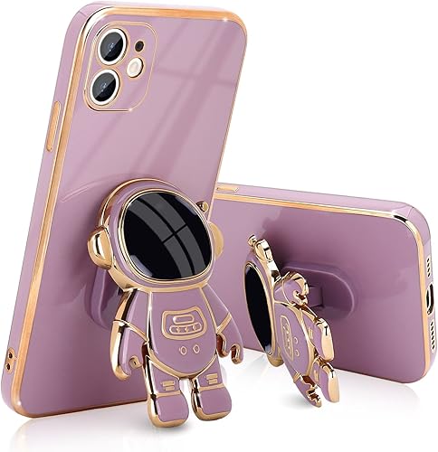 Pepmune Funda compatible con iPhone 11, diseño de soporte de astronauta en 3D, protección de cámara, a prueba de golpes, suave cubierta trasera para