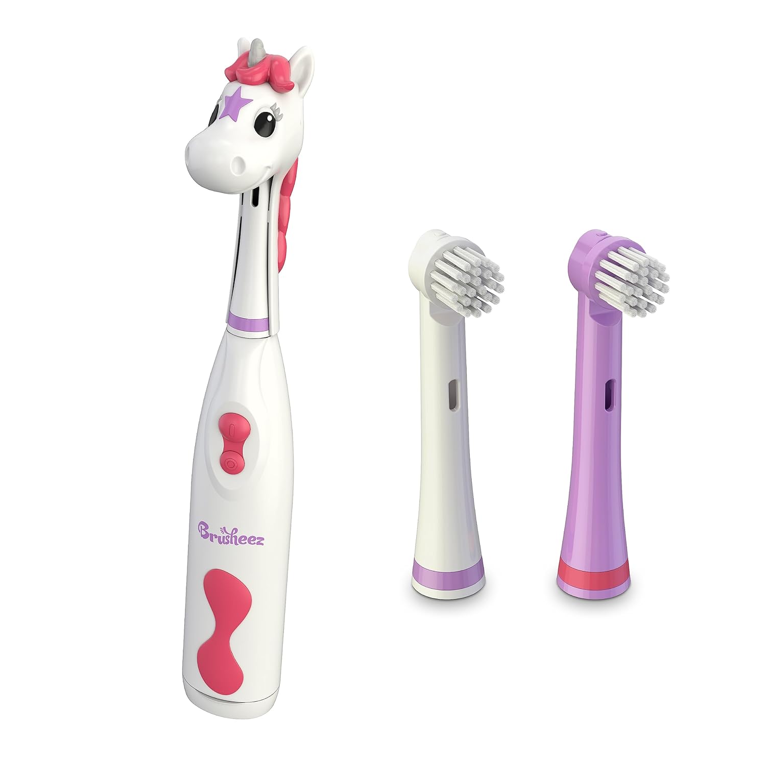 Brusheez Kid's Electric Toothbrush Set Replacement Brush Heads 2 Pack Sparkle The