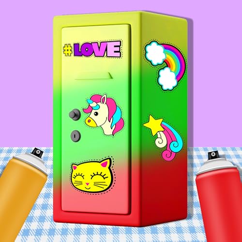 DIY Locker Decoration Paint & Color Satisfying Drawing Game: ASMR Coloring Girls Cupboard Design Makeover Fashion Painting Games