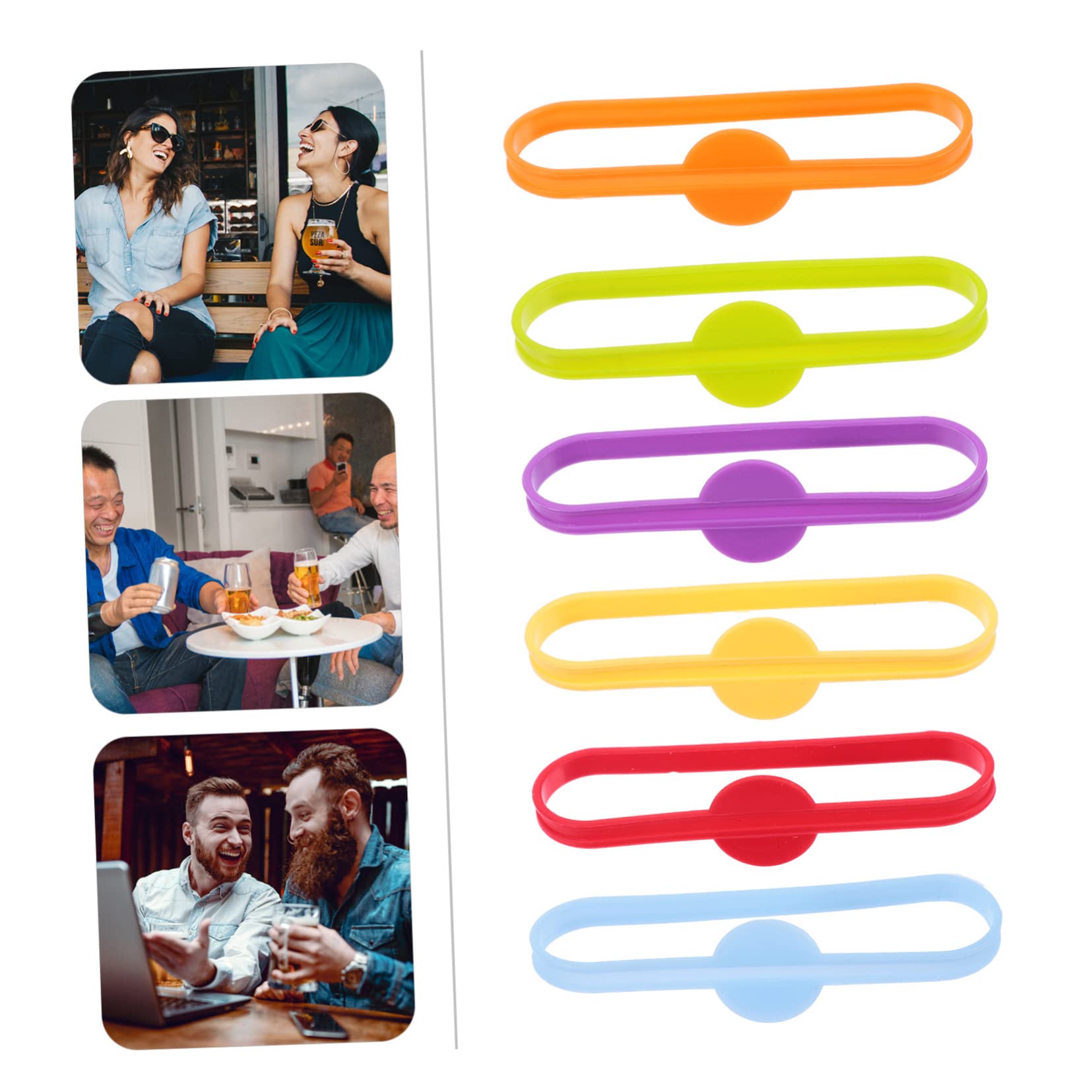Hemobllo 3 set Identificatori Per Da Vino Identificatori Per Marcatori Per Da Vino Marcatori Per Etichette Per Da Vino 24 pezzi * 3