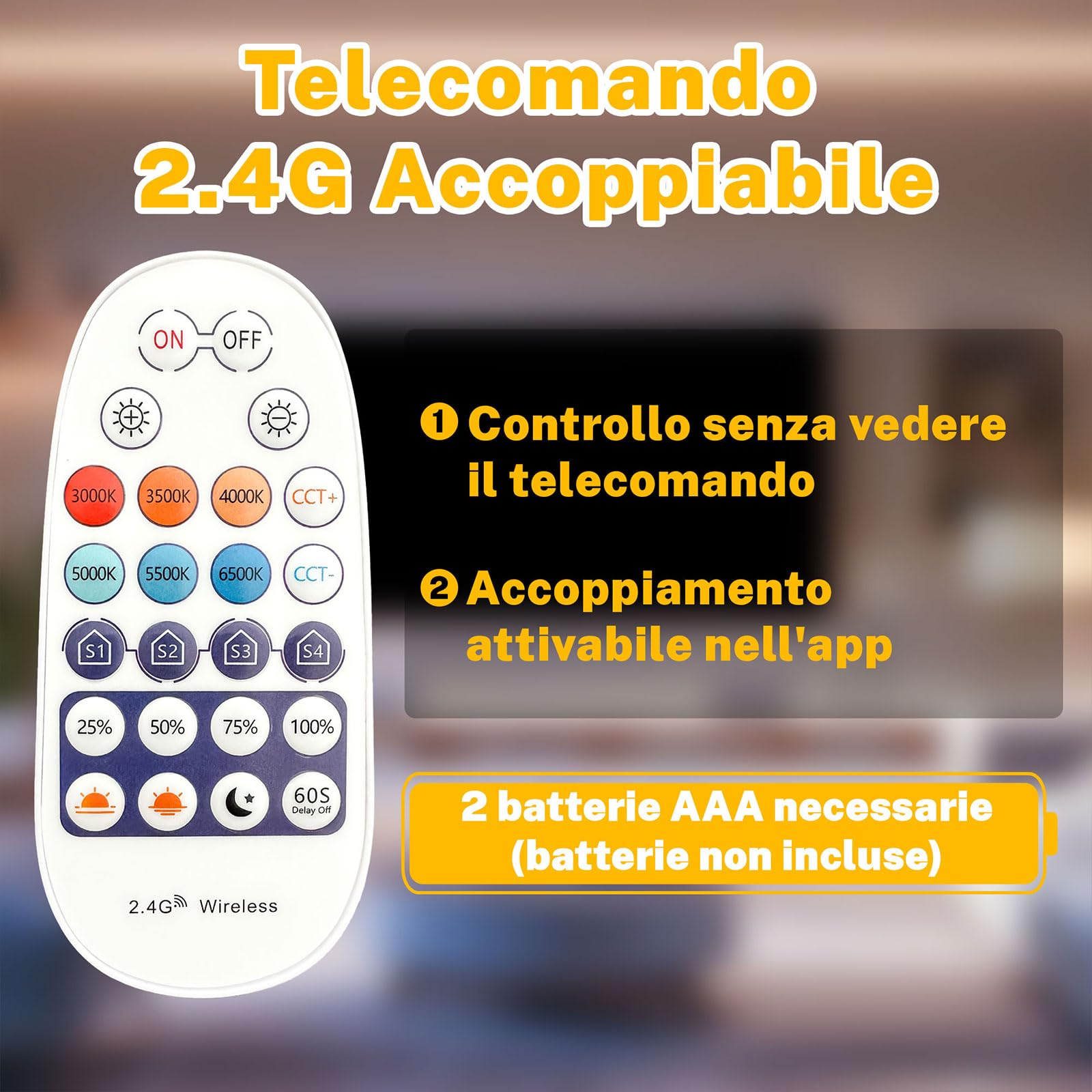 Gliztech 10M Striscia LED COB Bianca Compatibile con Alexa, da 3000k a 6500k Striscia Led 24V Dimmerabile, Illuminazione Sottopensile con Telecomando e App Strip Led per Cucina e Camera da Letto