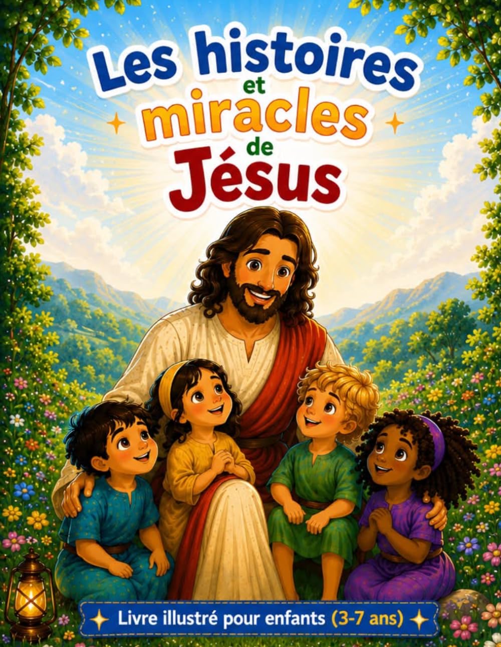 Les histoires et miracles de Jésus: Livre illustré avec des récits simples et doux pour découvrir Jésus et ses miracles (3-7 ans)