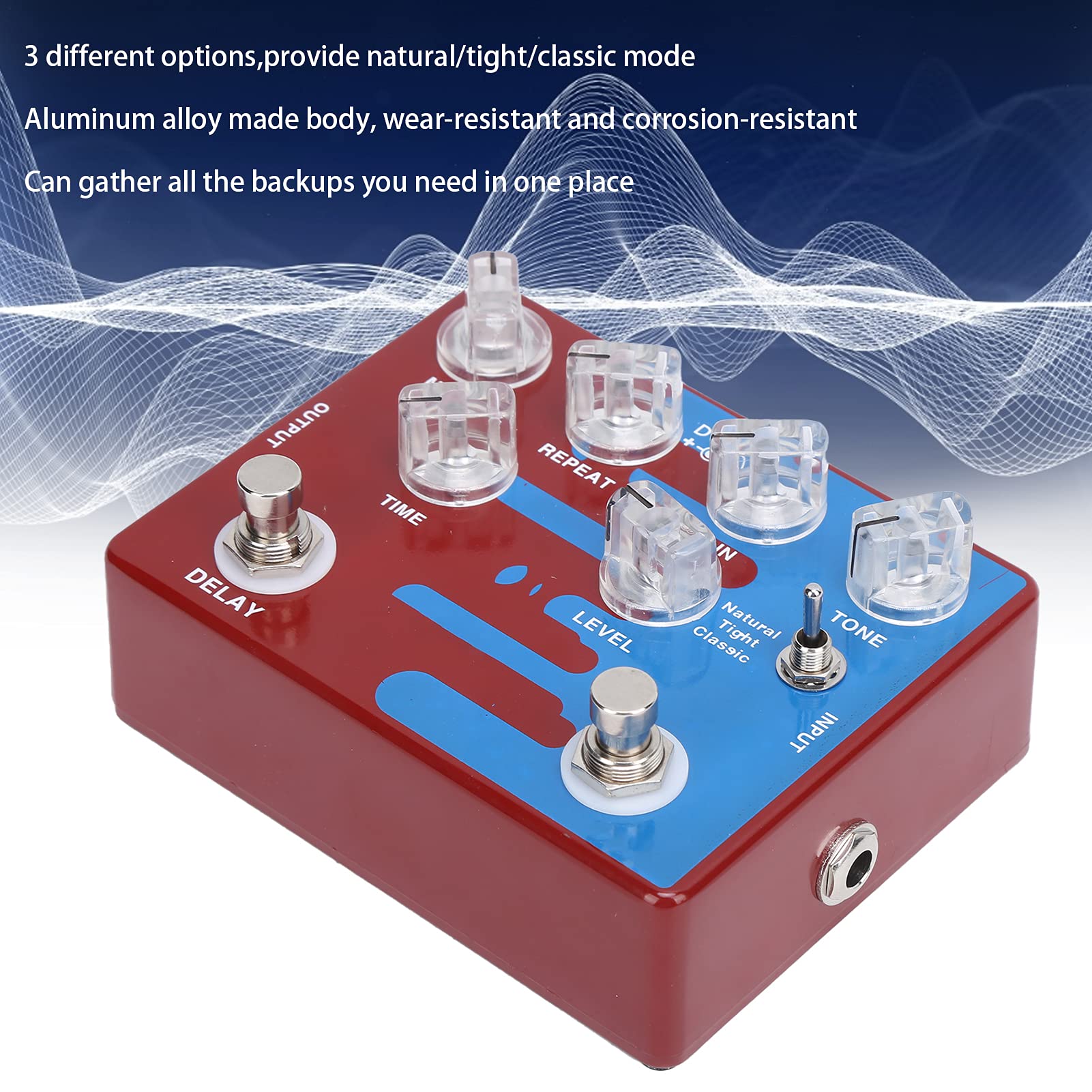Sonew Pedale Effetto Chitarra Digitale con Ritardo di Distorsione, 3 modalità, CP-68, DC9V, Accessori Musicali per Musicisti
