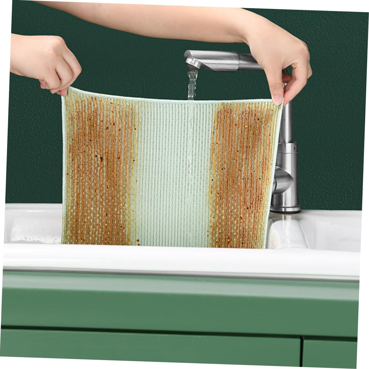 SHERCHPRY 3 Series Paquete De Paños De Cocina De Microfibra Verde Toallas De Limpieza para Utensilios Y Alta Absorción Y Poder De Limpieza para Cocina 5 Piezas X 3