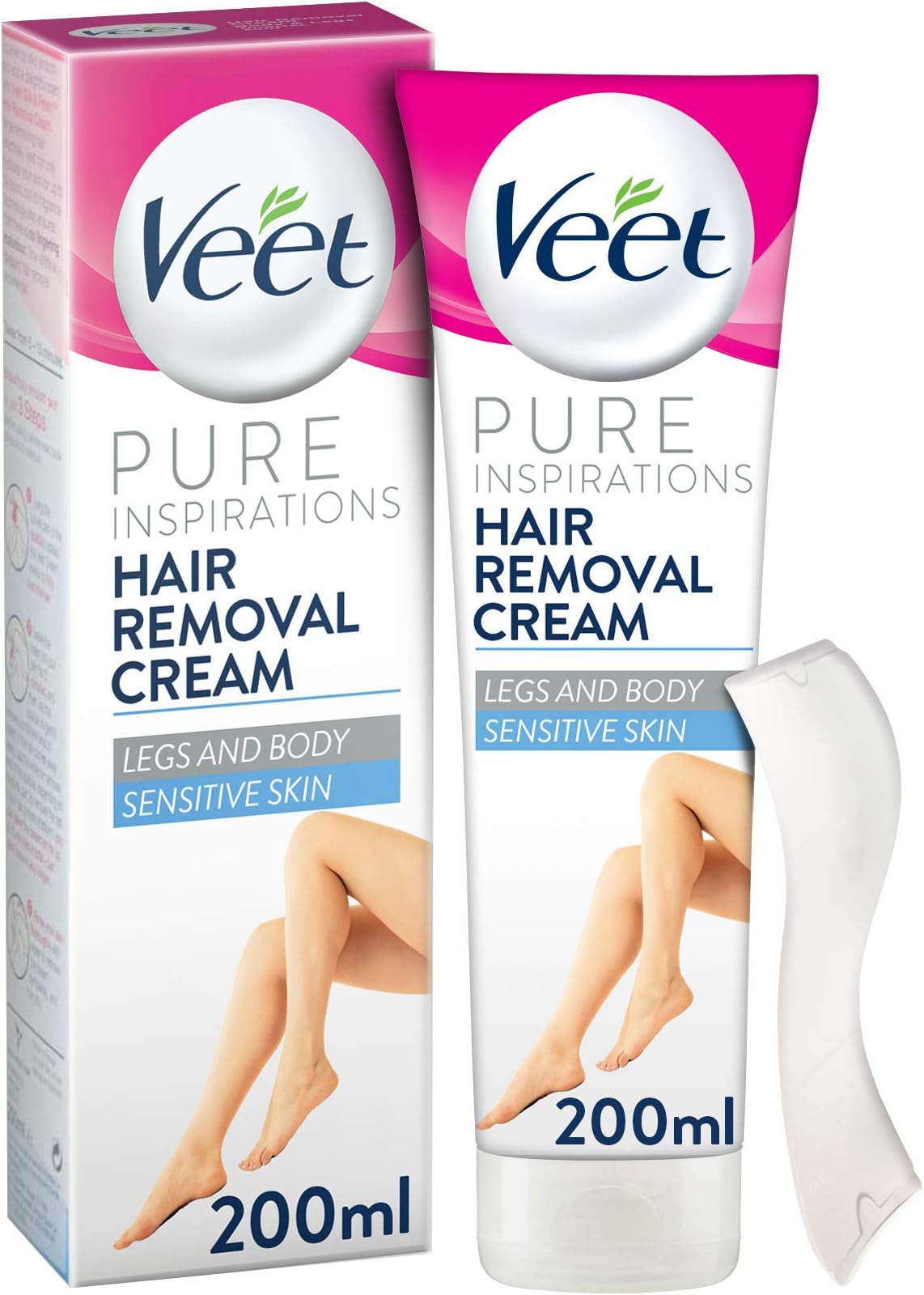 Pure Inspirations Hair Removal Cream for Sensitive Skin, Body & Legs, 200 ml