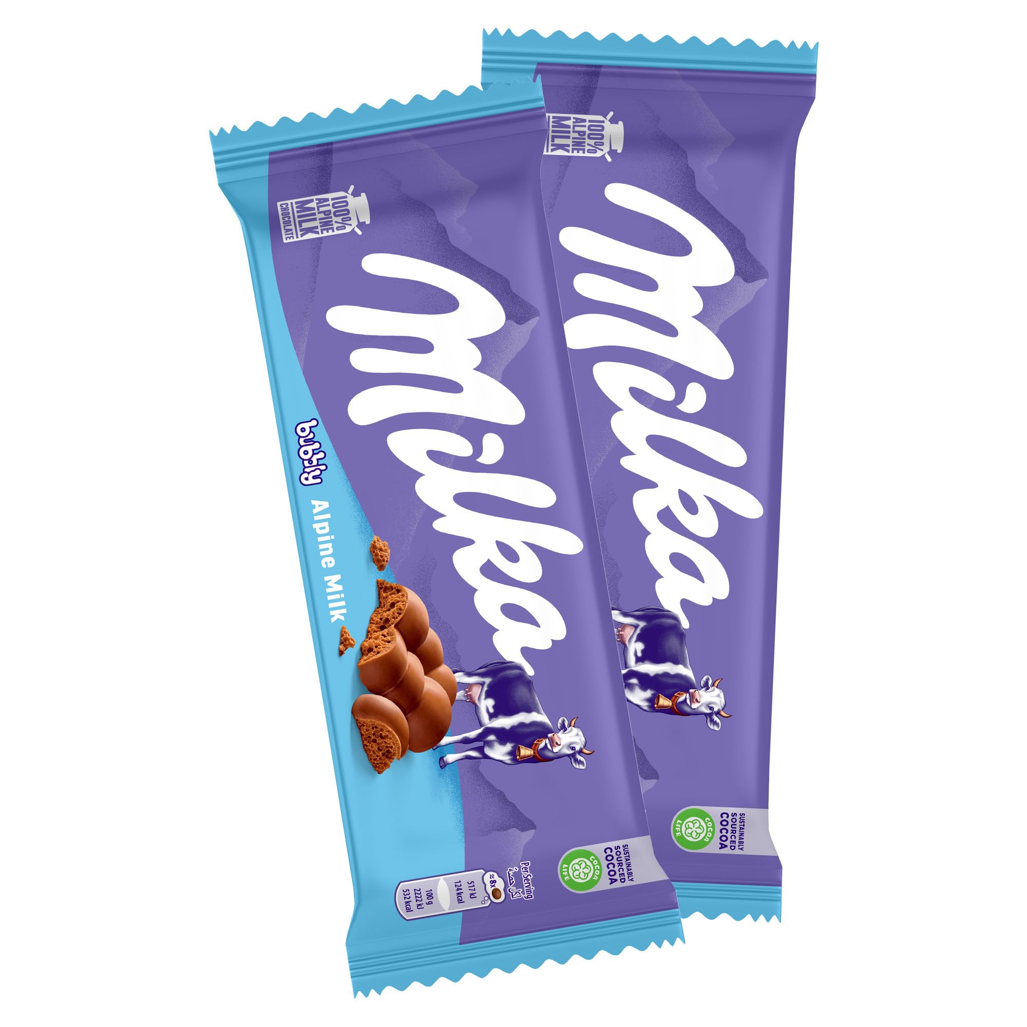 Milka Chocolate Bubbly Dual Pack (93g each)