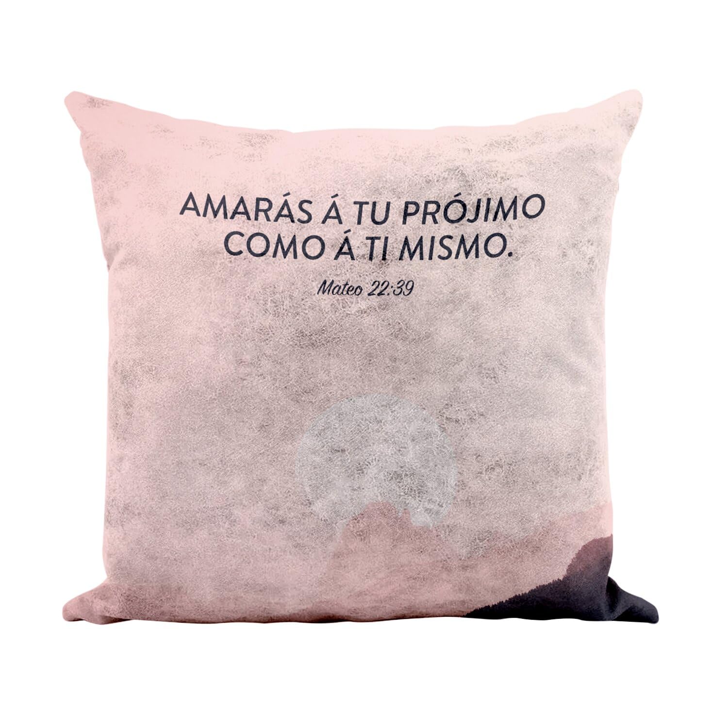 Coussin similicuir blanc Mateo 22:39 toucher cuir de qualité supérieure 40 x 40 cm
