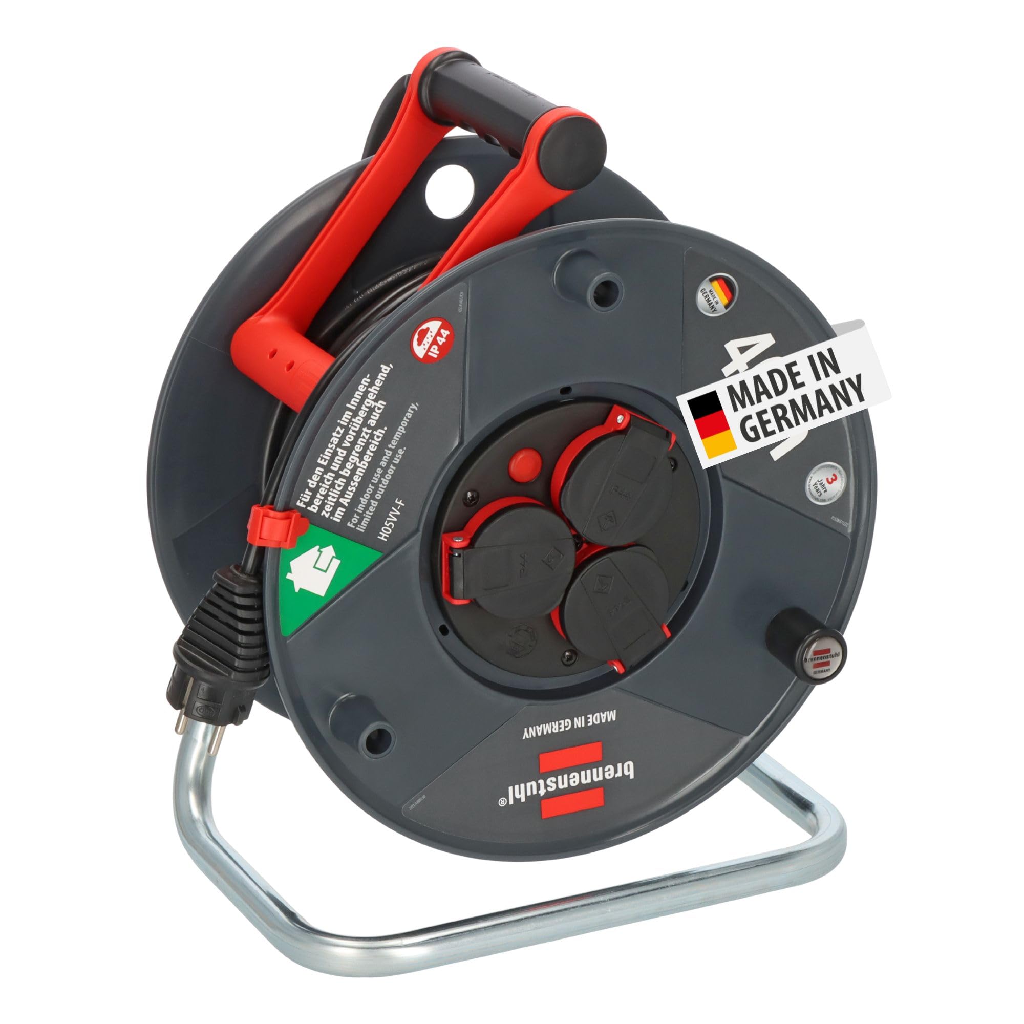 Enrollacables Garant V2 ingeniería alemana tambor robusto exterior IP44