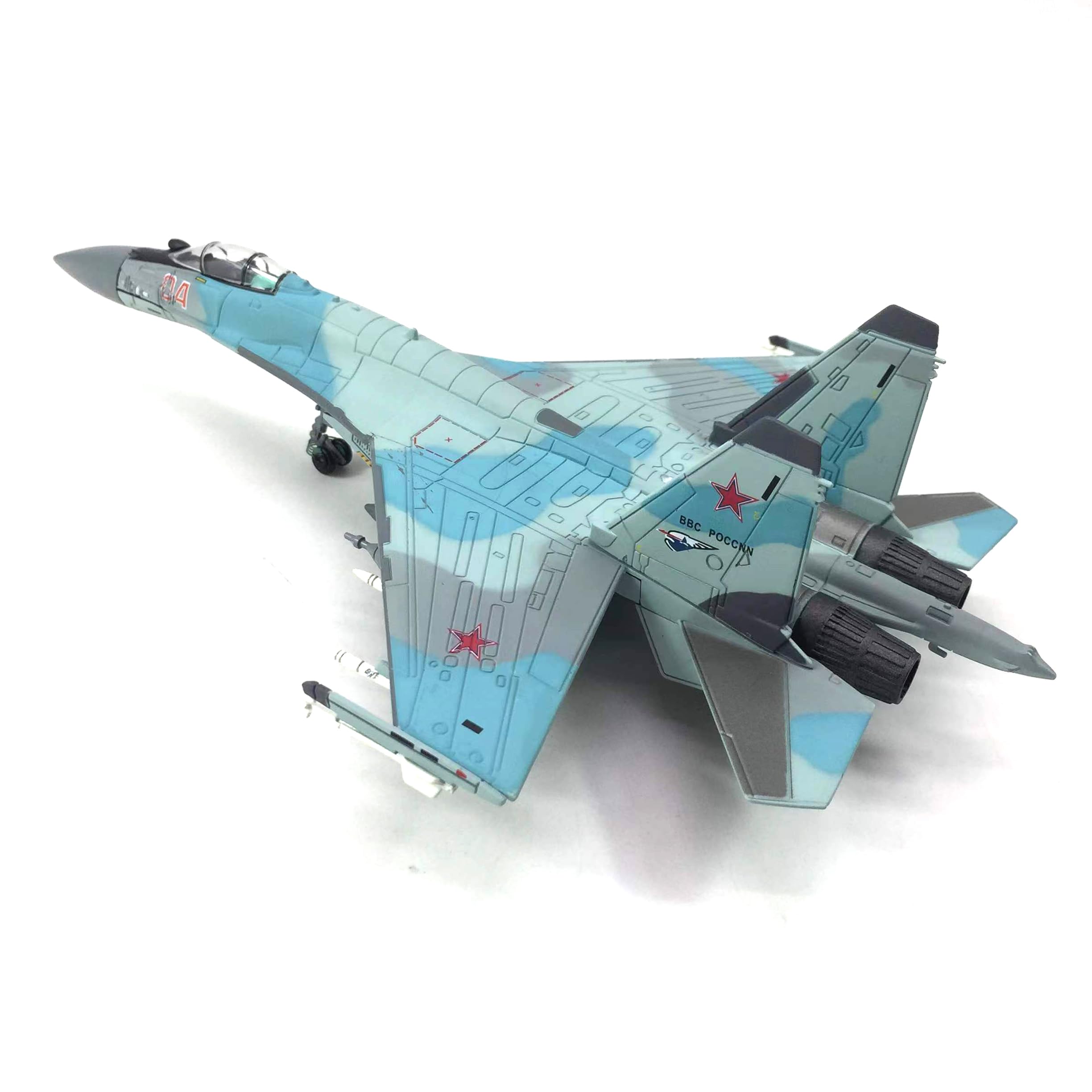 1/100 SU 35 Super Posizione Laterale SU-35 Fighter Lega Modello Militare Fighter Jet Modello Aereo Attacco Aereo Modelli di Aerei Militari per Adulti