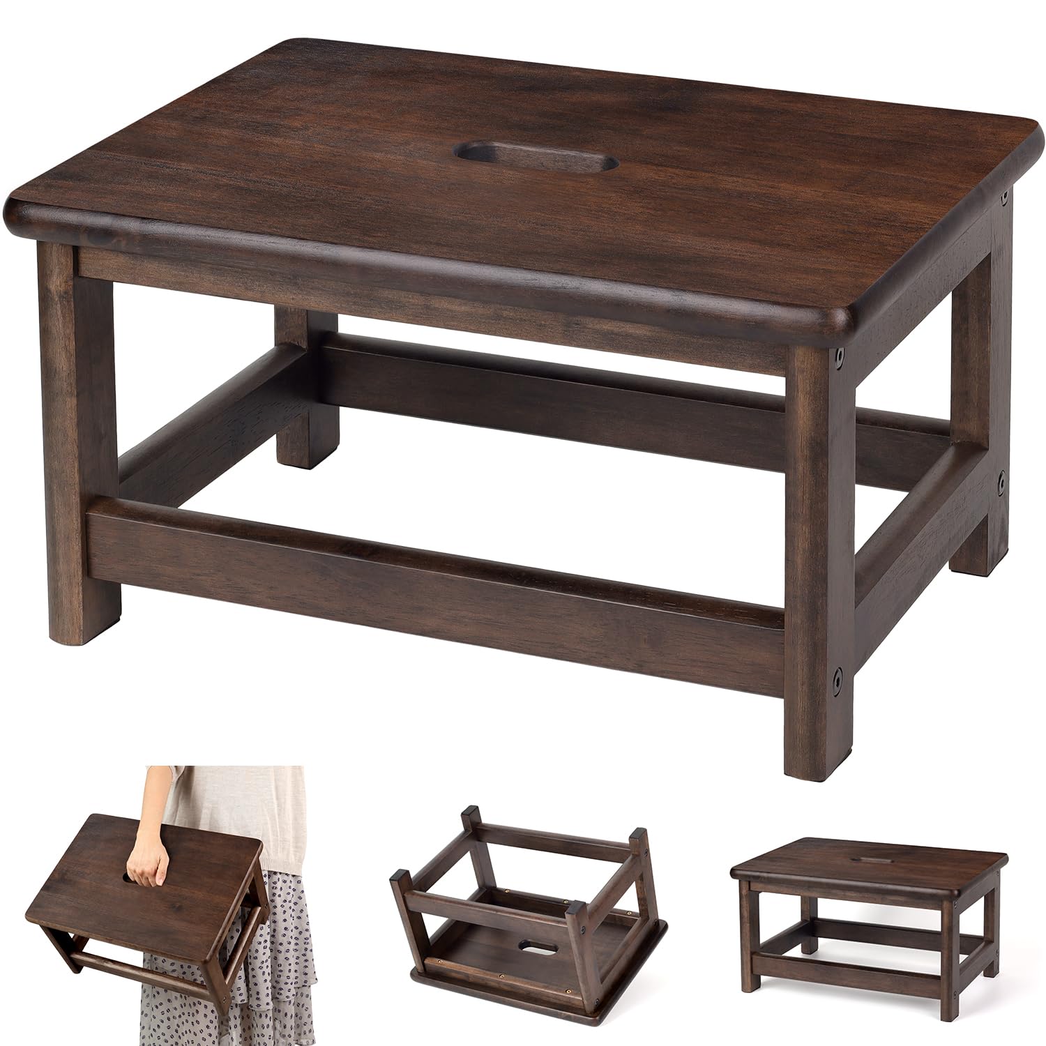 Wooden Step Stool (16.5