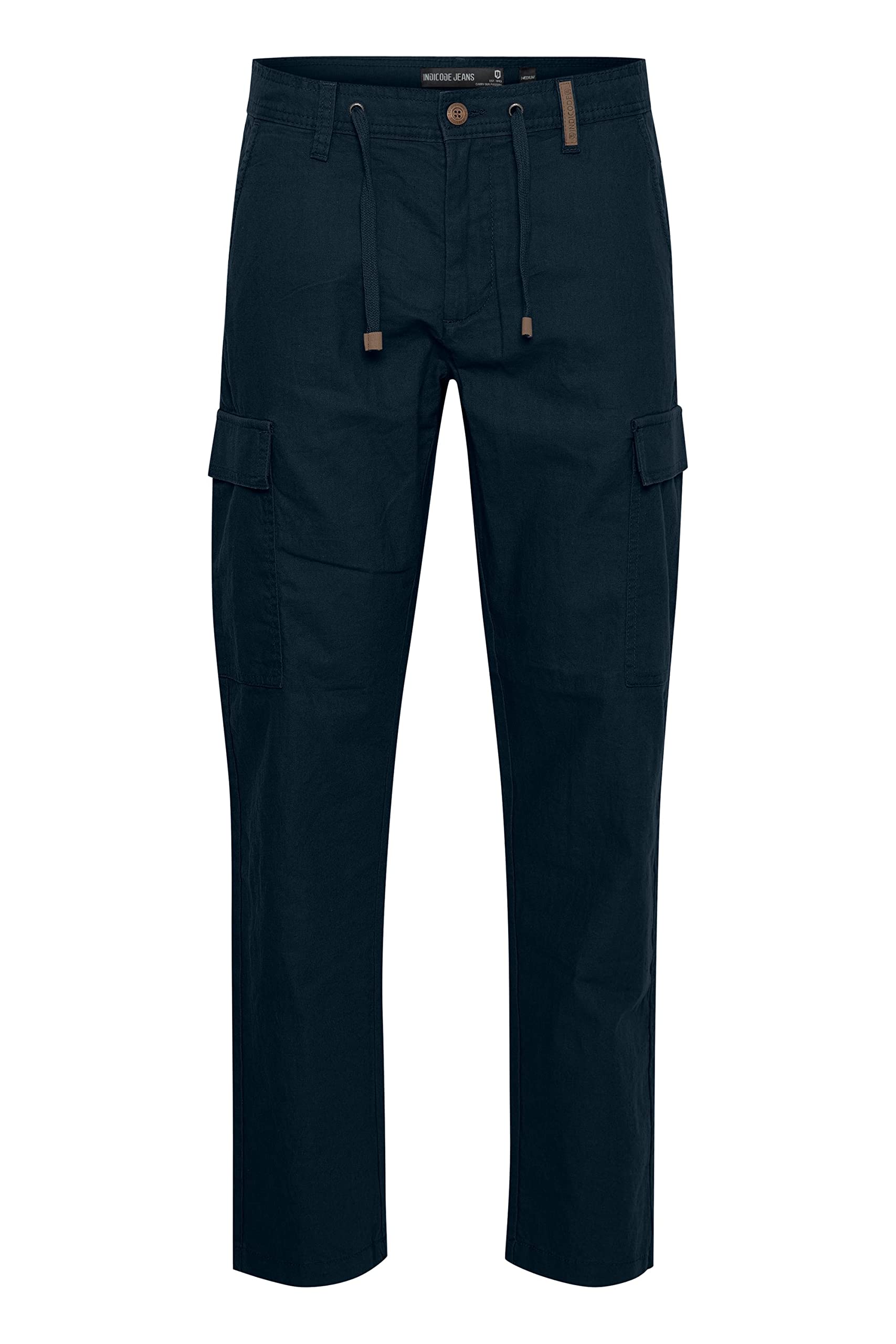 Indicode IDMosat Herren Cargohose aus Leinenmix Lange Hose
