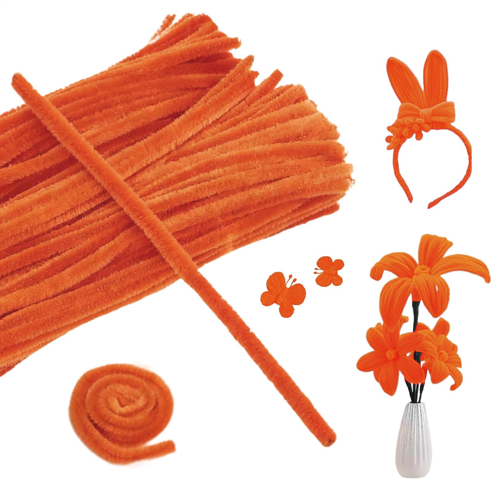 Muiltvoe Pipe Cleaner Flower Kit, Handmade Chenille Craft Supplies, Bouquet Wrapping Set, Classroom Activity, Preschool Project, Birthday Party Favor, Home Decoration