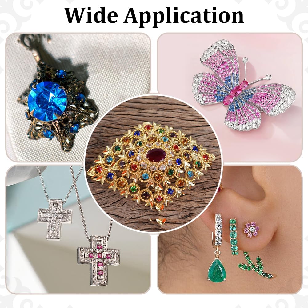 PH PandaHall 75PCS 15 Colors Cubic Zirconia Stones Pointed Back CZ Stone Diamond Shape Shiny Stones 4mm Round Beads Brilliant Loose Synthetic Gemstones for Jewelry Making Nail Arts Decoration - Image 5