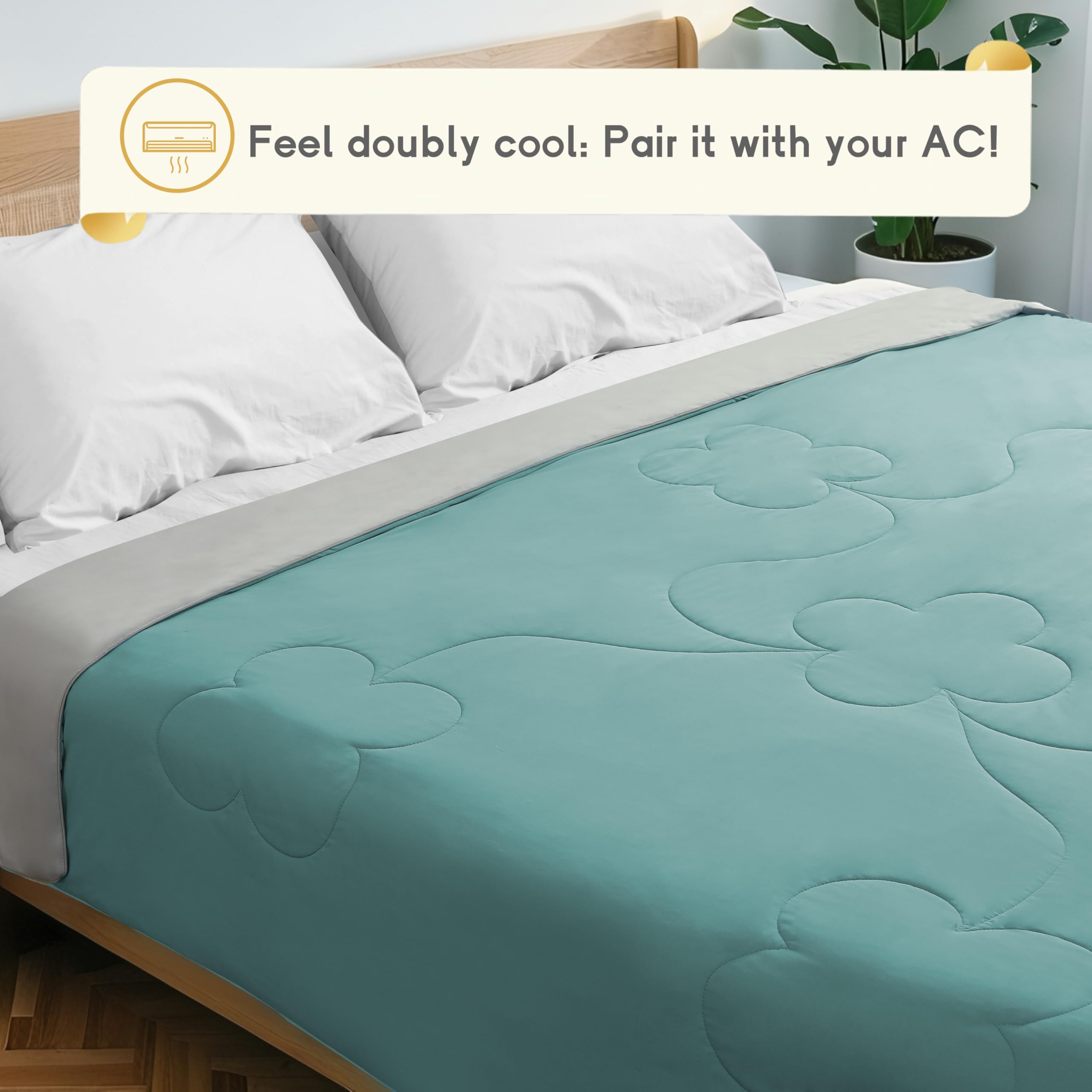 Centhermy Cooling Comforter Blanket for Hot Sleepers, Single Size Lightweight Summer Blanket, Soft & Breathable - Image 4