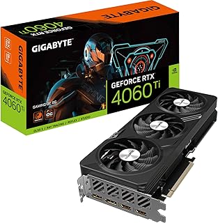 Gigabyte Placa gráfica GeForce RTX 4060 TI Gaming OC 8GB - 8GB GDDR6 18Gbps 128bit, PCI-E 4.0, 2X DisplayPort 1.4, 2X HDMI 2.1a, NVIDIA DLSS 3, suporta 4K, Ada Lovelace Arch, GV-N406TGAMING OC-8GD