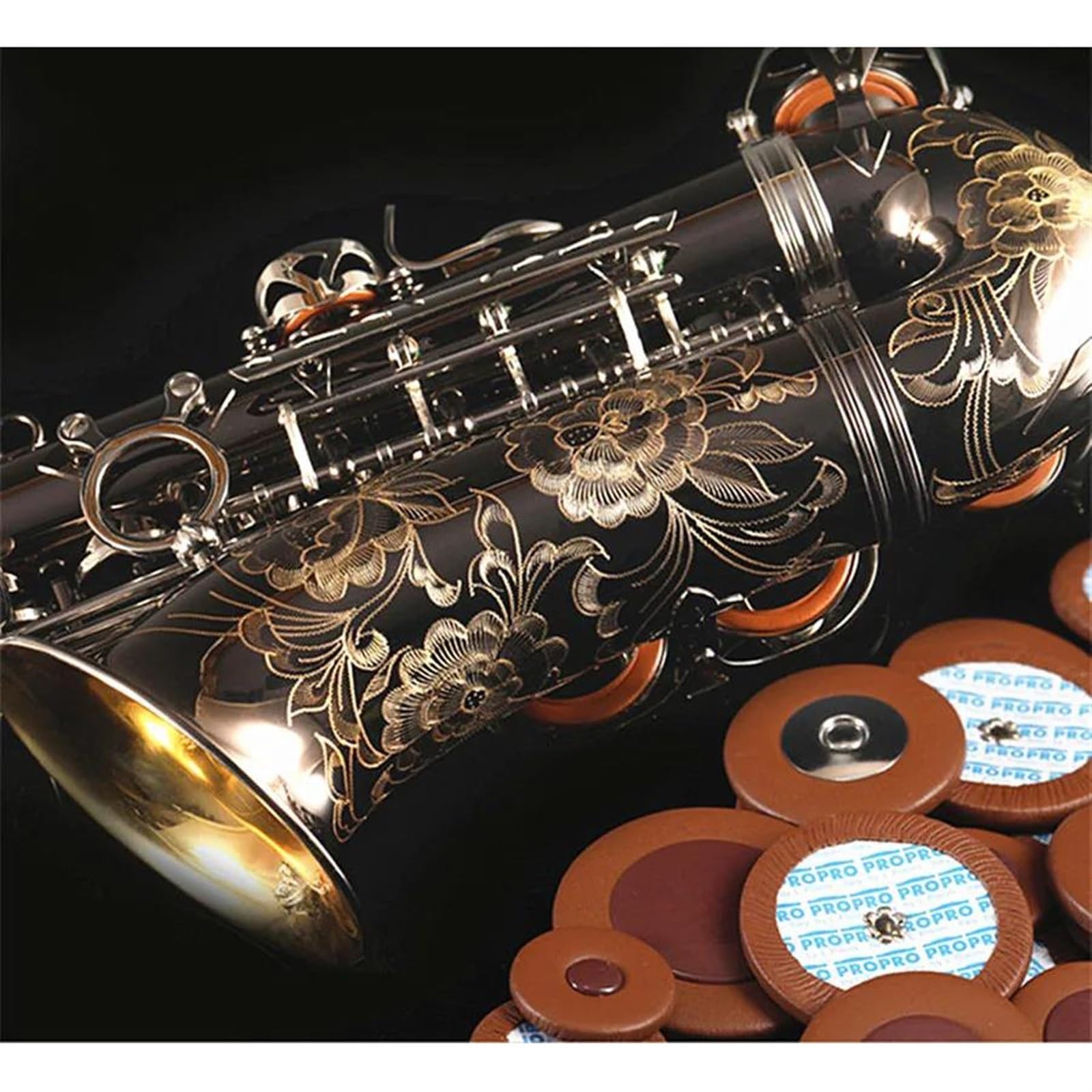Saksofon Altowy I Tenorowy E-płaski Czarny Nikiel Ustnik Do Saksofonu Srebrny Klucz Reed Neck Akcesoria Do Instrumentów Muzycznych profesjonalny Saksofon (Color : Alto)