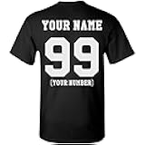 Custom T Shirts for Men & Women Add Your Own Text Personalized Back Side T-Shirt