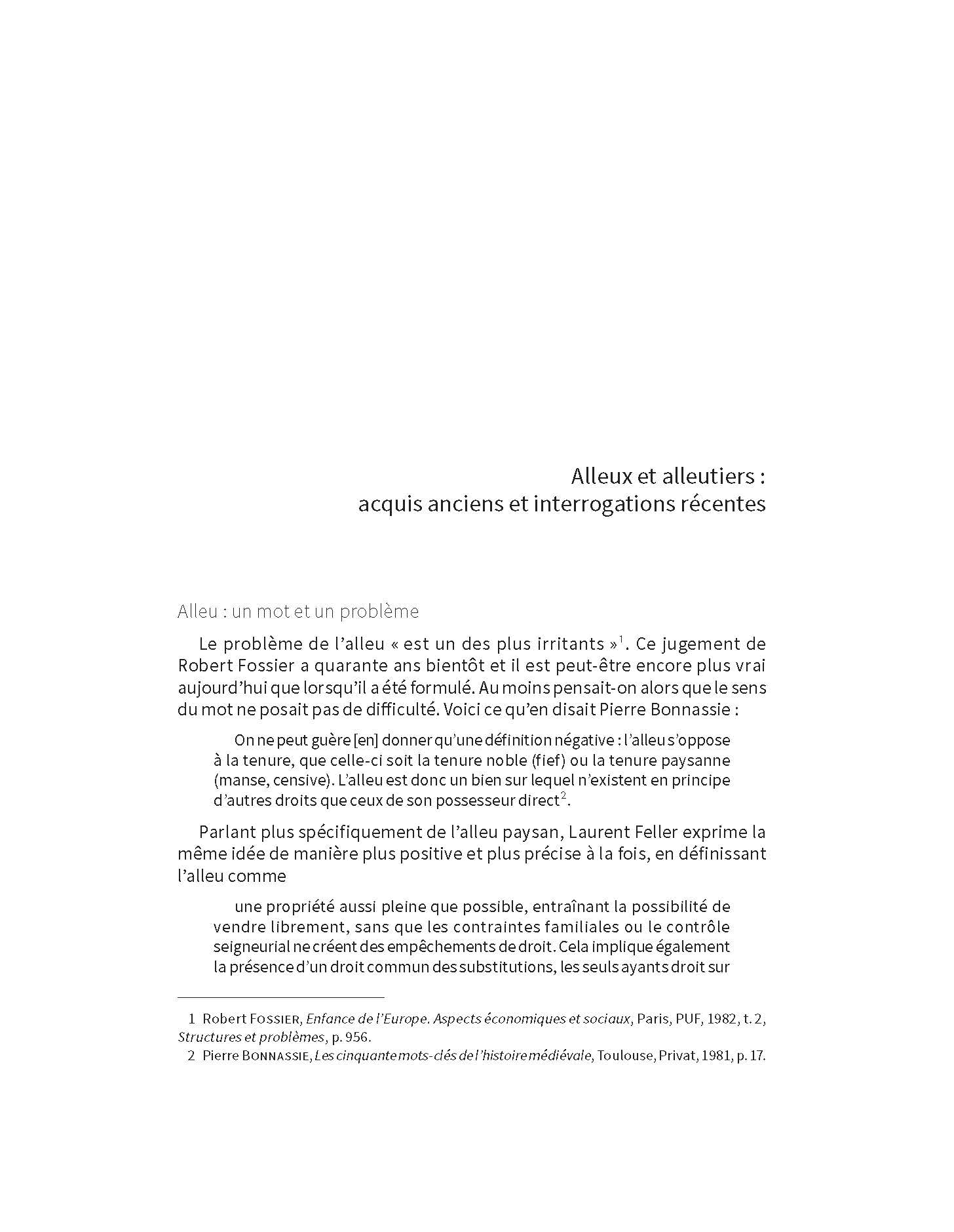 Alleux et alleutiers: Propriété foncière, seigneurie et féodalité (France, Catalogne, Italie, Xe-XIIe siècle)
