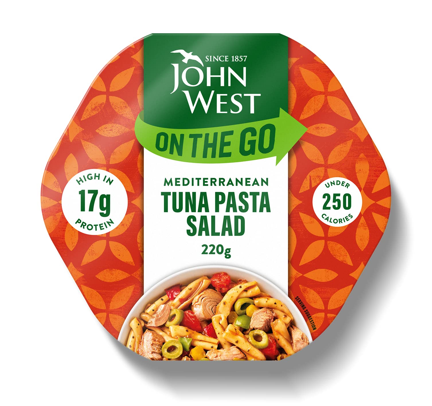 John West On The Go Mediterranean Tuna Pasta Salad 220 g. Naturally high in protein