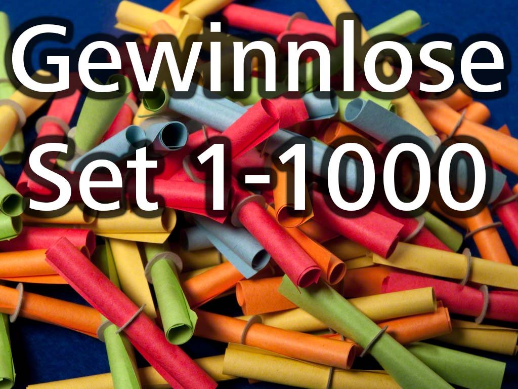 Röllchenlose bunt gemischt, Set 1-1000