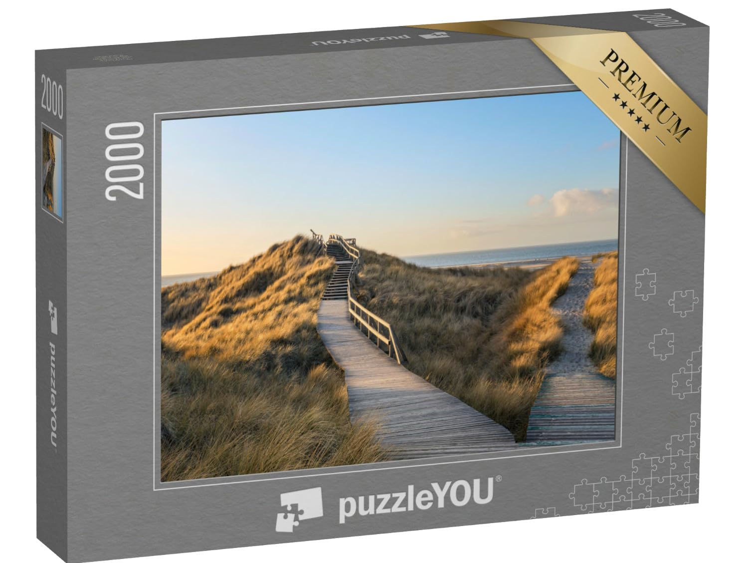 puzzleYOU: Puzzle 2000 Teile „Holzsteg durch die Dünen zum Strand von Norddorf, Amrum“ – aus der Puzzle-Kollektion Amrum