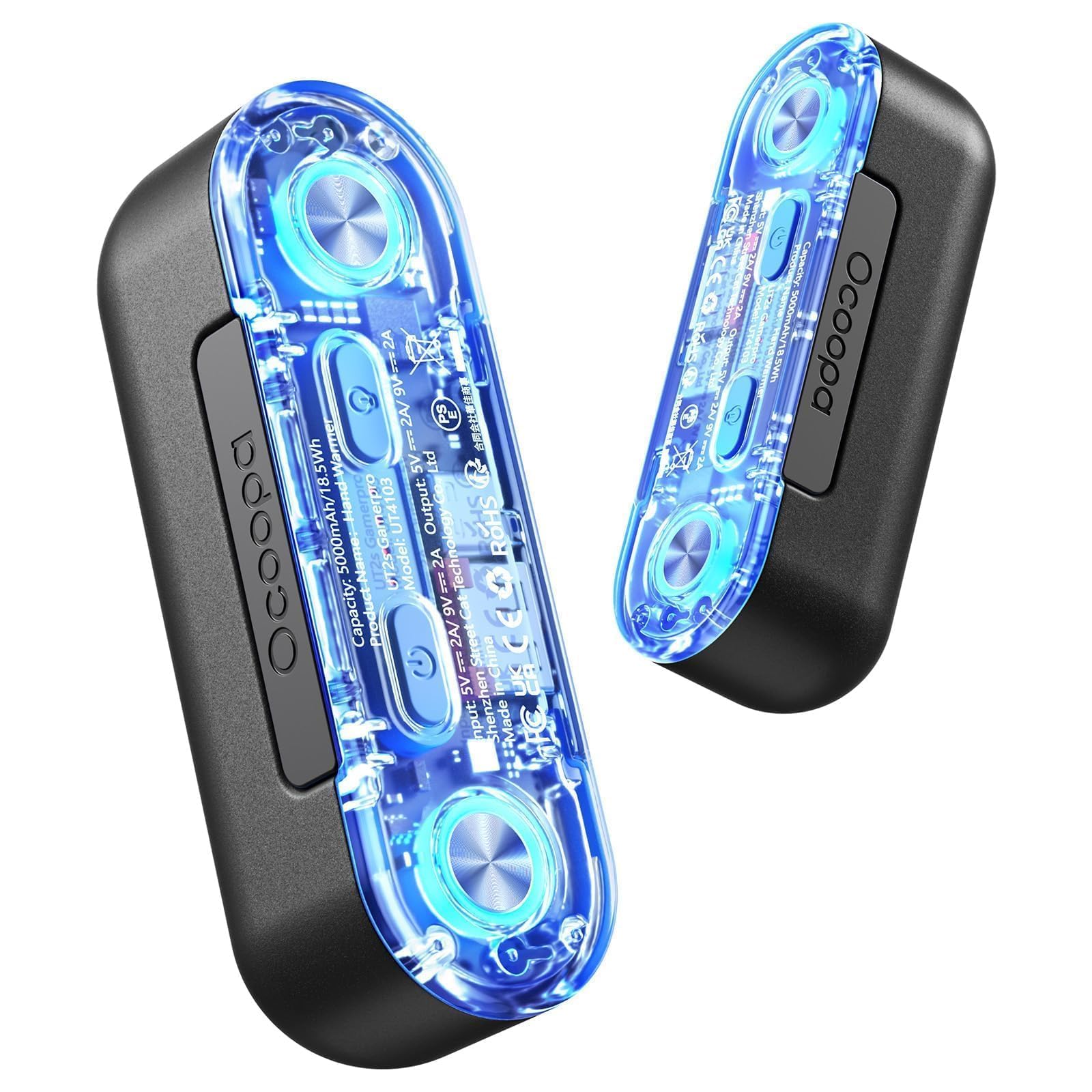 OCOOPA UT2S Magnetic Hand Warmers Rechargeable 2 Pack, 5000mAh×2 Electric Handwarmer, 4 Heat Settings (100–137°F), 2s Fast Heating, USB-C Power Bank, Gifts for Gaming & Outdoor