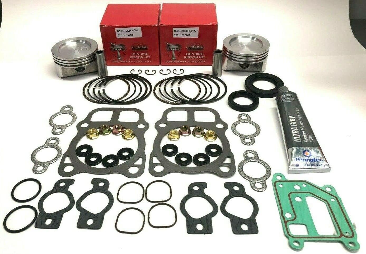 Overhaul Kit Includes .010 Oversize Pistons with Rings