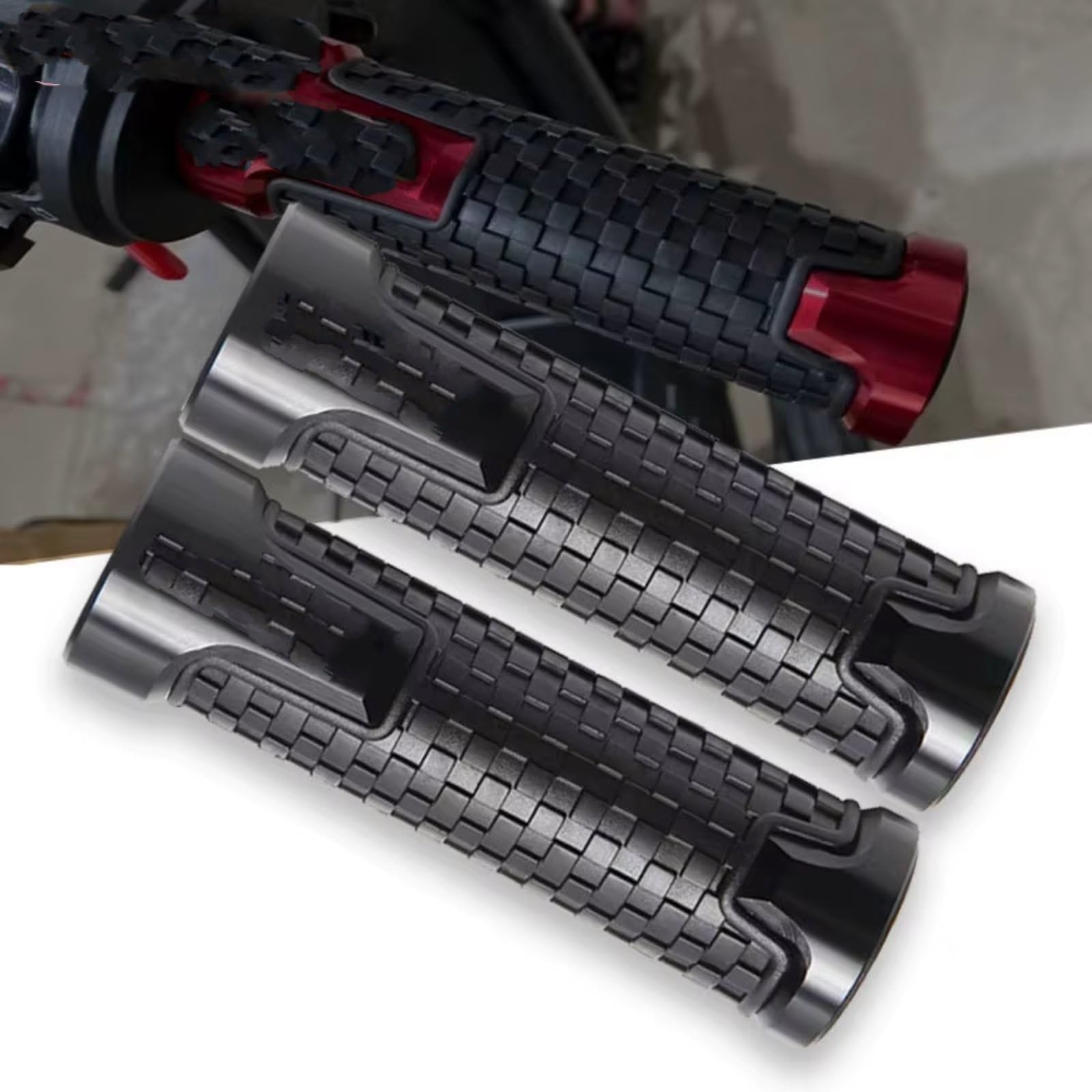 Cubierta Agarre Motocicleta Funda Esponja Amortiguadora Para S400 Empuñadura motocicleta | Cubierta agarre termorretráctil motocicleta funda esponja absorbente de golpes antideslizante 22mm(Black)