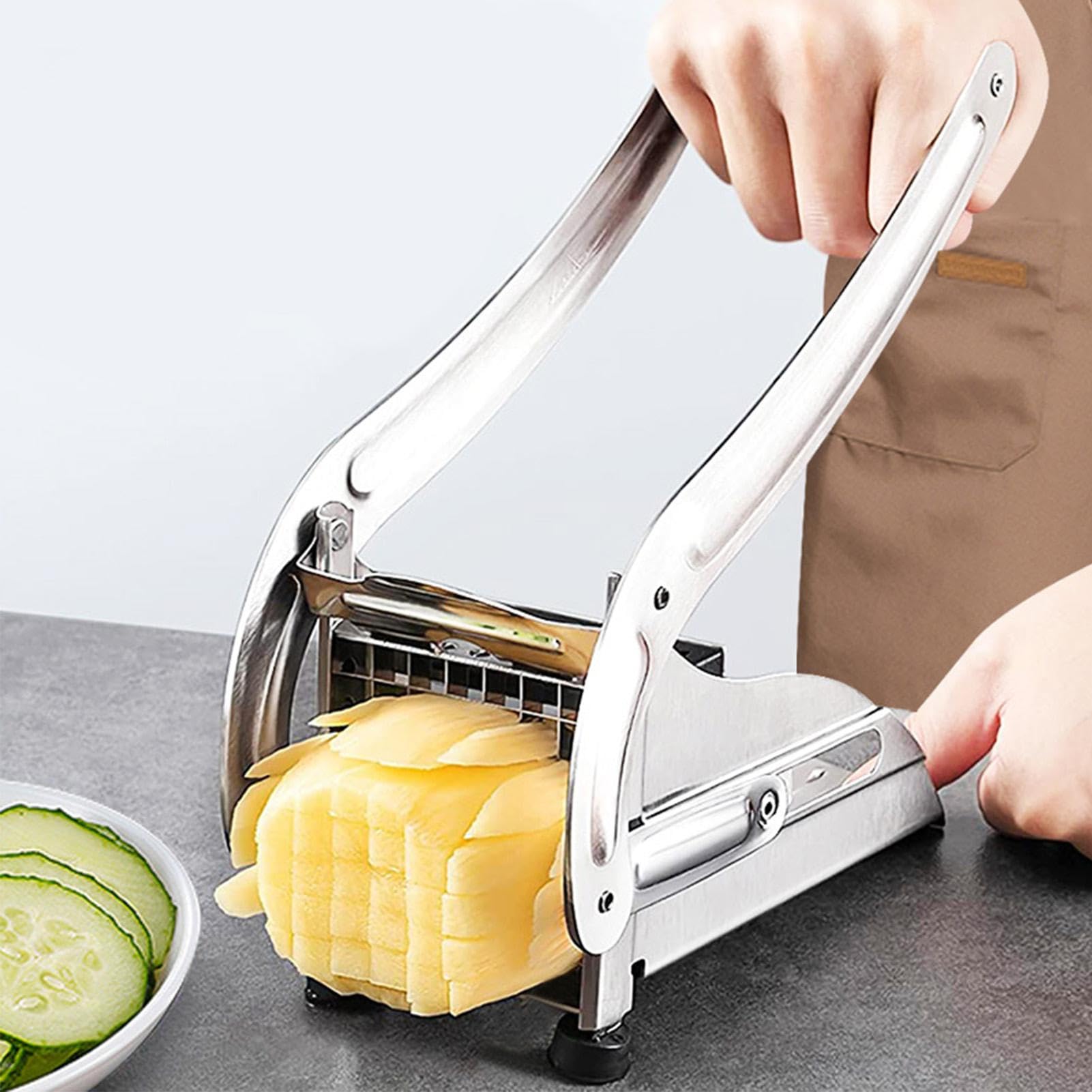 Amazon｜ステンレススチール製フライドポテトカッター,ステンレス製