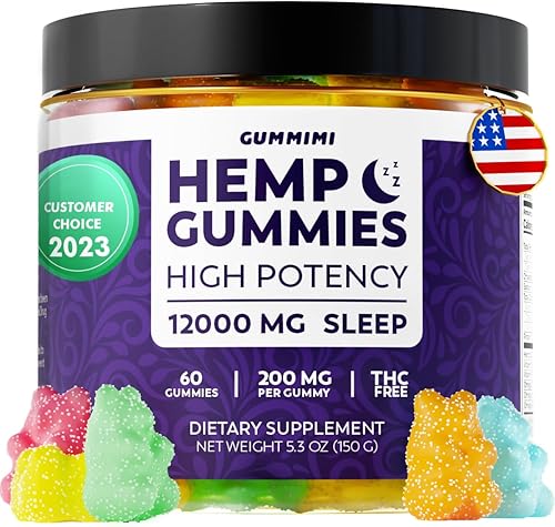 GummiMi Hmp - Gomitas de alta potencia, discmfmfrt y sreness en el cuerpo, osos orgánicos de gomita de aceite puro de Hmp, Omega 3-6-9, infusión de