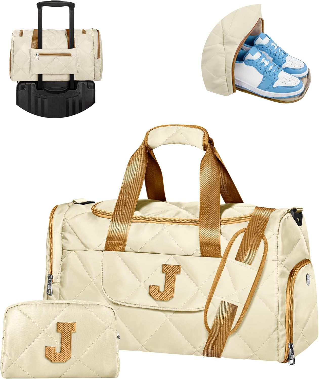 Best Friend Birthday Gifts for Women, Personalized Weekender Bag for Overnight, Airplane Friendly Travel Bag with Toiletries, Unique Gift for Mom, Sister, Teacher, Women, Teens