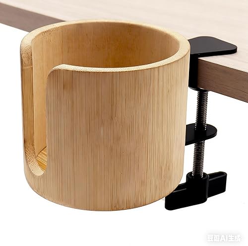 Soporte antiderrames con abrazadera para borde de mesa, clip para portavasos de escritorio, accesorios de escritorio para el hogar y juegos (paquete