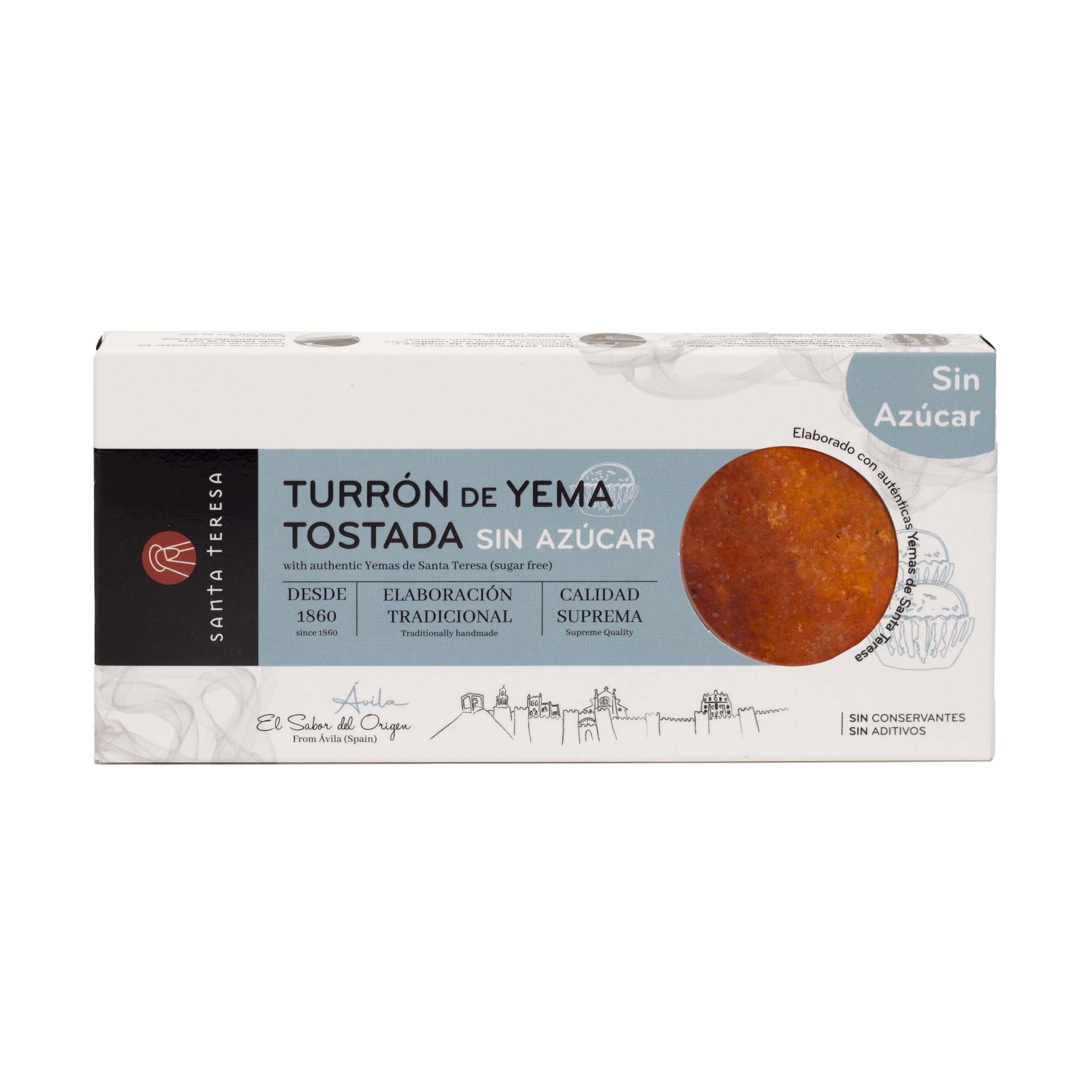 Turrón de Yema Tostada Sin Azúcar Santa Teresa 270g