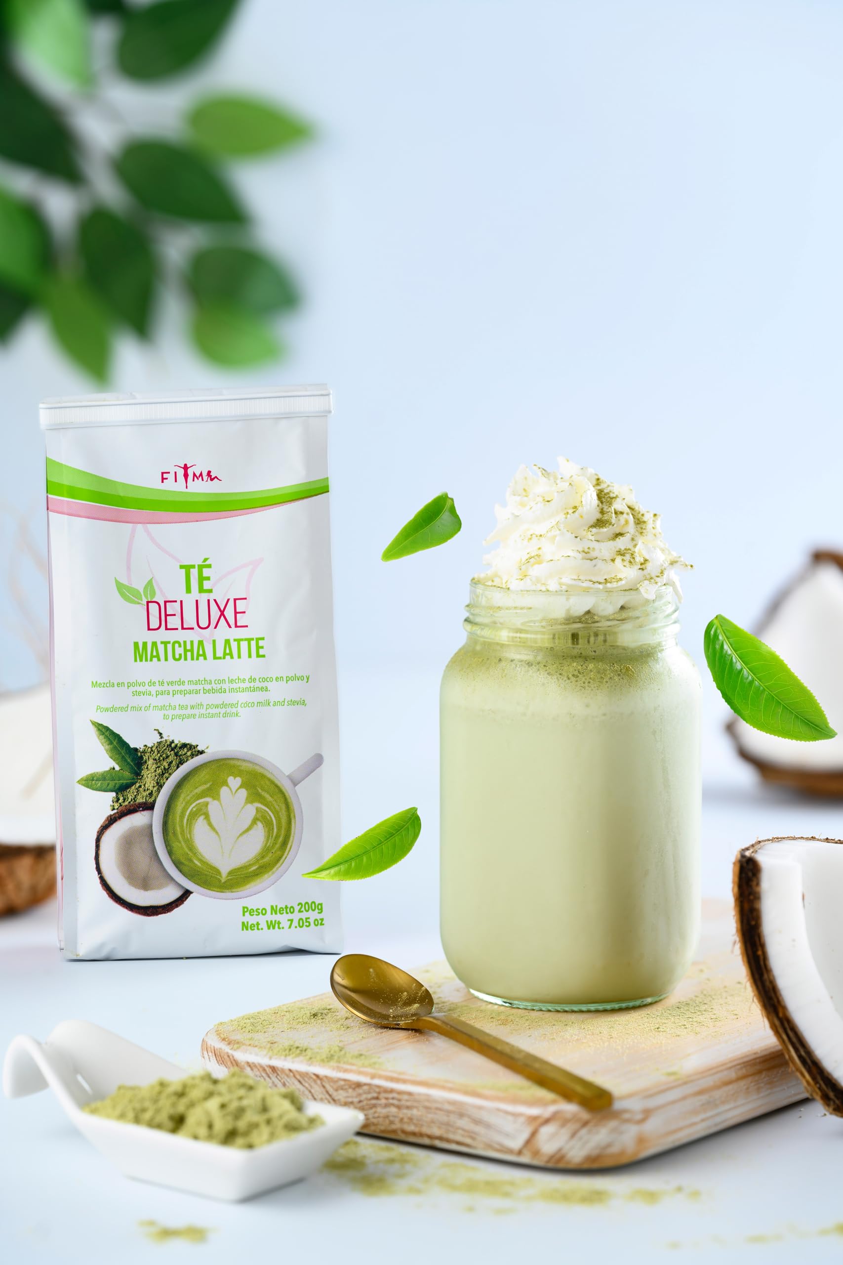 T Deluxe Matcha Latte - Ceremonial Grade Matcha Tea with Coconut Cream Oat Powder and Collagen for a — view 2