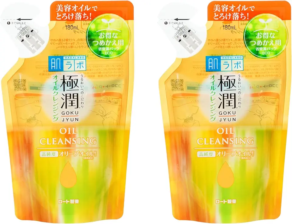 Hada Labo Kit Com 2 Refis Cleansing Oil 180ml - Limpador facial demaquilante