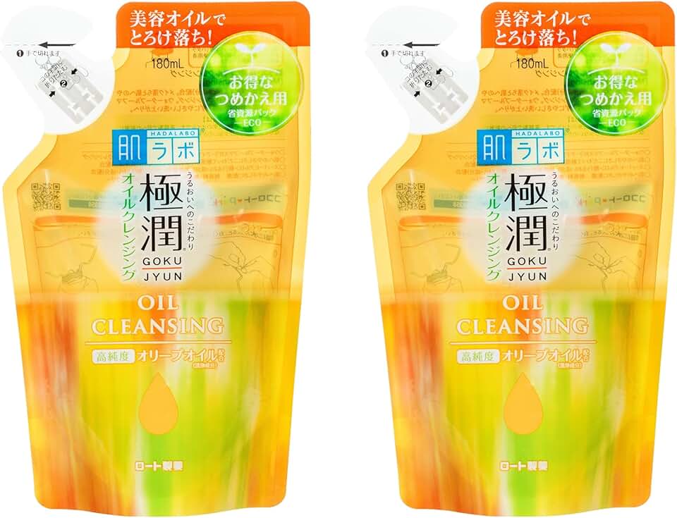 Hada Labo Kit Com 2 Refis Cleansing Oil 180ml - Limpador facial demaquilante